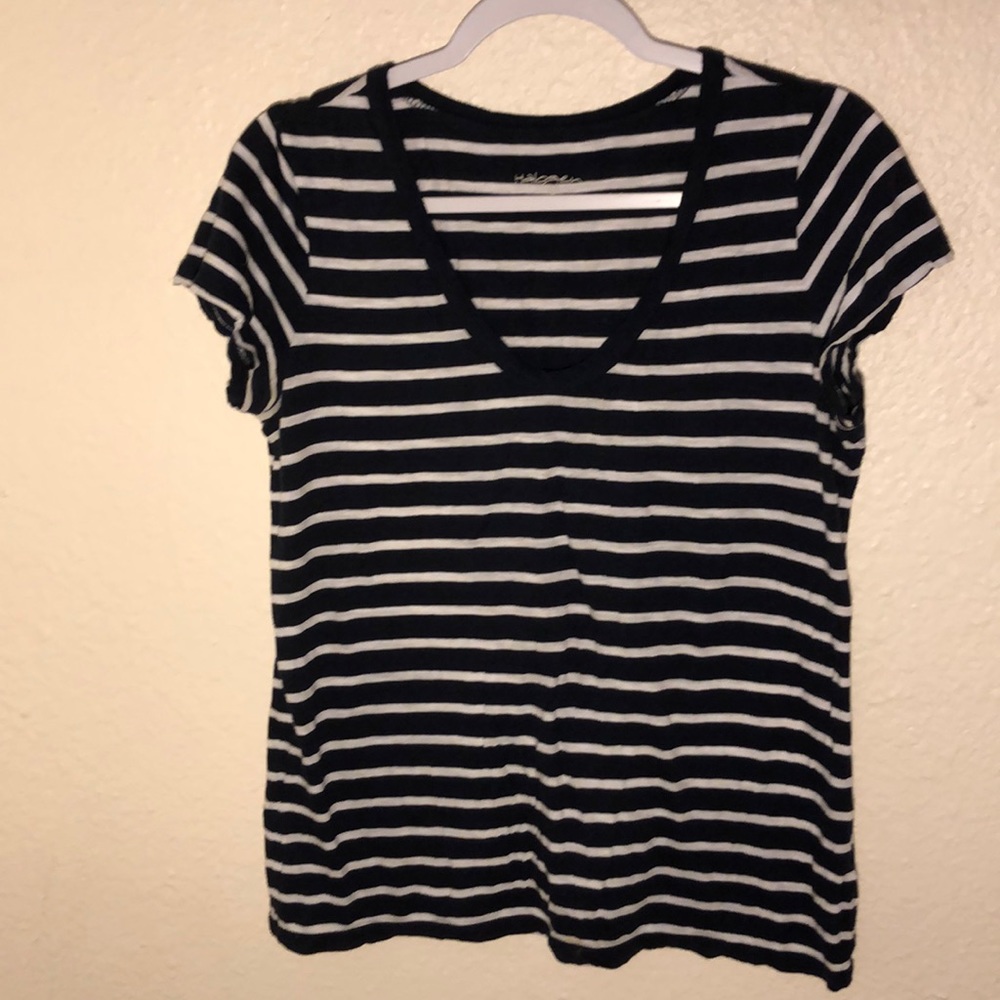 Halogen navy stripe tee